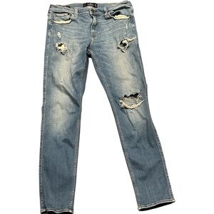 Hollister Men’s Advanced Stretch Skinny 34 x 32 Jeans Distressed